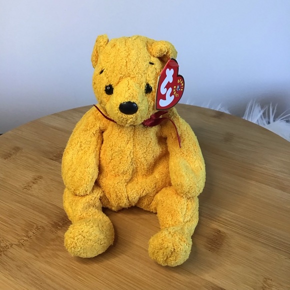 Ty(3) Poopsie Yellow Teddy Bear Plush Toy - Picture 1 of 6